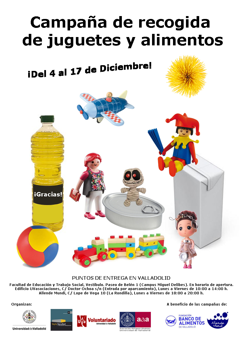 inercia Consulado acantilado Campaña de recogida de alimentos y juguetes | Facultad de Educación y Trabajo Social (FEyTS - UVa) inercia Consulado acantilado Campaña de recogida de alimentos y juguetes | Facultad de Educación y Trabajo Social (FEyTS - UVa)