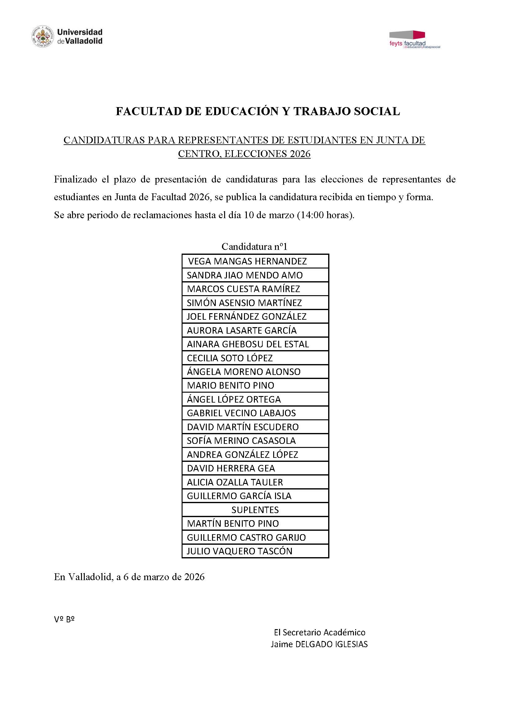 Candidaturas